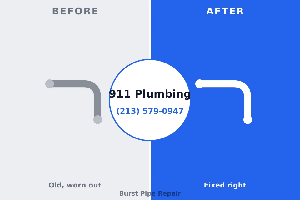Before and after: plumbing company Lake City, PA